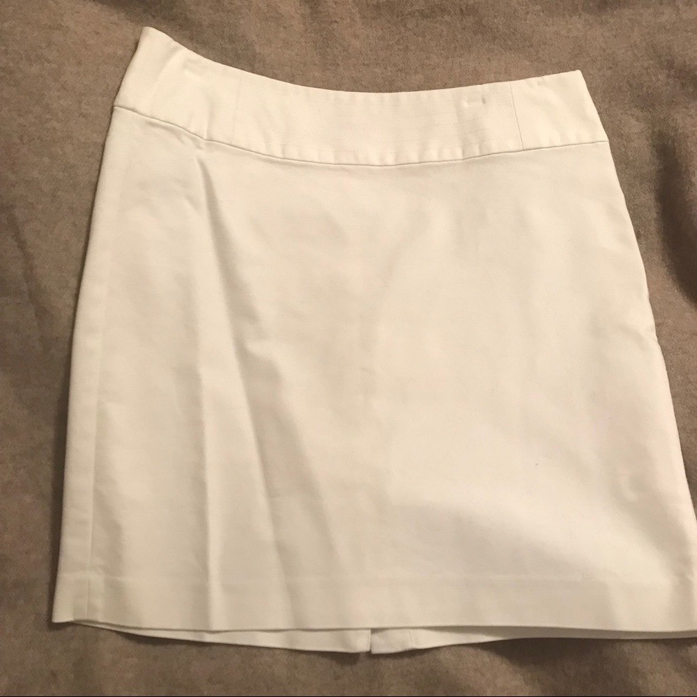 Banana Republic White Skirt Mini Pencil Size 14